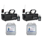 American DJ Fog Machine (2 Pack) and American DJ ECO-FOG 4 Liters (2 Pack)