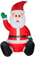 10' Gemmy Airblown Inflatable Giant Christmas Sitting Santa Claus Yard Decoration