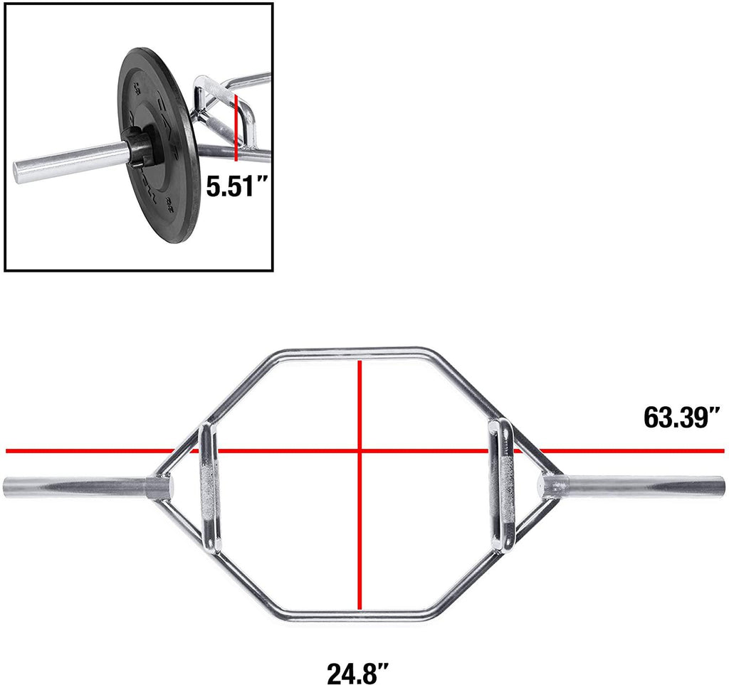 CAP Barbell Olympic Trap Bar, Hex Bar, Shrug Bar, Deadlift Bar, Weight Bar
