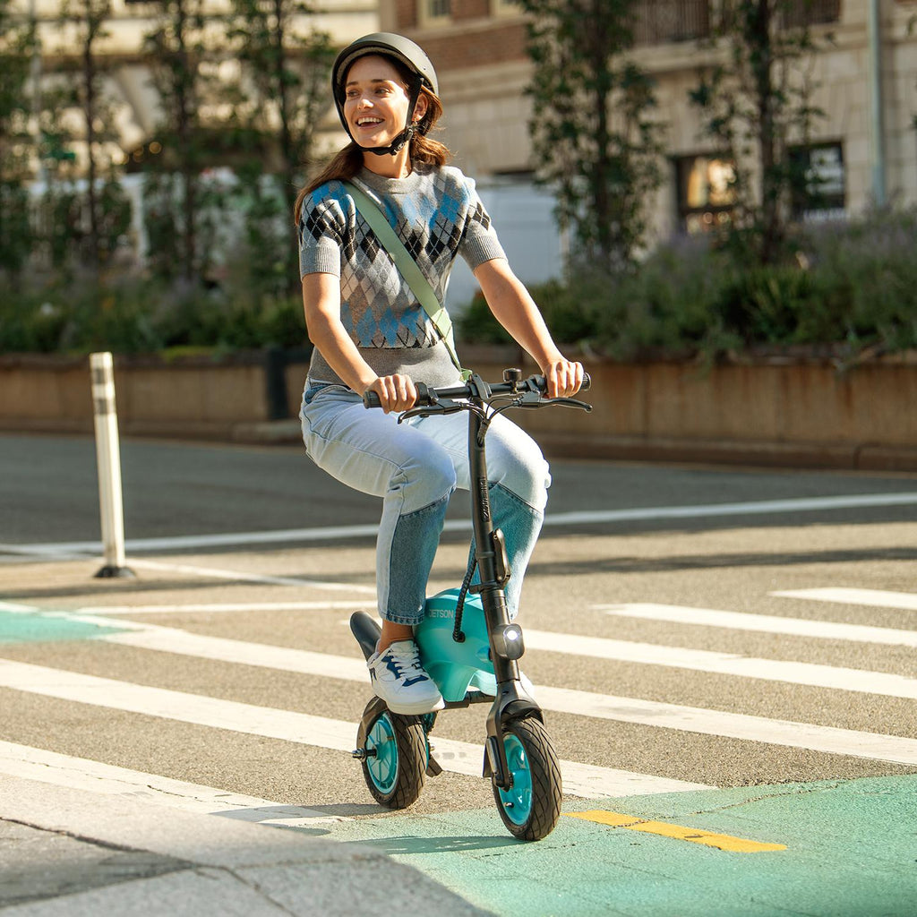 Jetson LX10 Electric Ride-On | 260 lb Weight Limit, Ages 12+ | Blue | 10” Wheel | 250-Watt Motor | Foldable | Head Light | Twist Throttle | Hand Brake | Top Speed: 15.5 MPH | 4 Hour CharTime