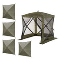 -Set Traveler Green Outdoor Screen Shelter with Wind Panels (4-Pack)