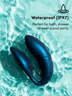 We-Vibe Chorus Galaxy App and Remote Controlled Rechargeable Couple's Vibrator, Blue | Blue