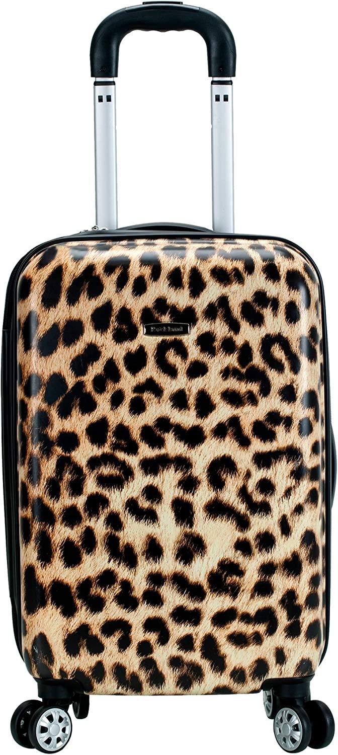 Safari Hardside Spinner Wheel Luggage, Leopard, 3-Piece Set (20/24/28)