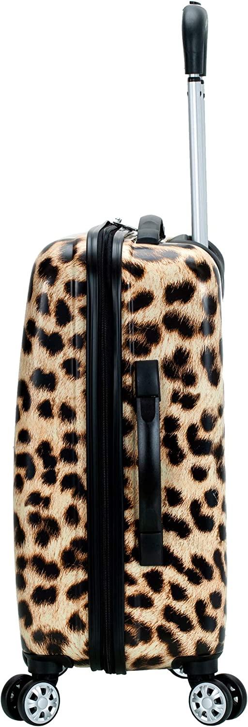 Safari Hardside Spinner Wheel Luggage, Leopard, 3-Piece Set (20/24/28)