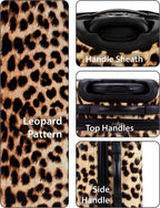 Safari Hardside Spinner Wheel Luggage, Leopard, 3-Piece Set (20/24/28)