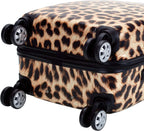Safari Hardside Spinner Wheel Luggage, Leopard, 3-Piece Set (20/24/28)