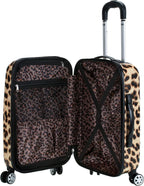 Safari Hardside Spinner Wheel Luggage, Leopard, 3-Piece Set (20/24/28)
