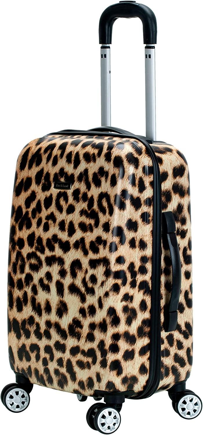 Safari Hardside Spinner Wheel Luggage, Leopard, 3-Piece Set (20/24/28)