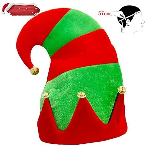 ZMDZA 6pcs Christmas Red&amp;Green Decorations Party Elf Santa Chimney Hat Decor Comedy Brick Feet Stuck Xmas Decorative Props Hats Gift