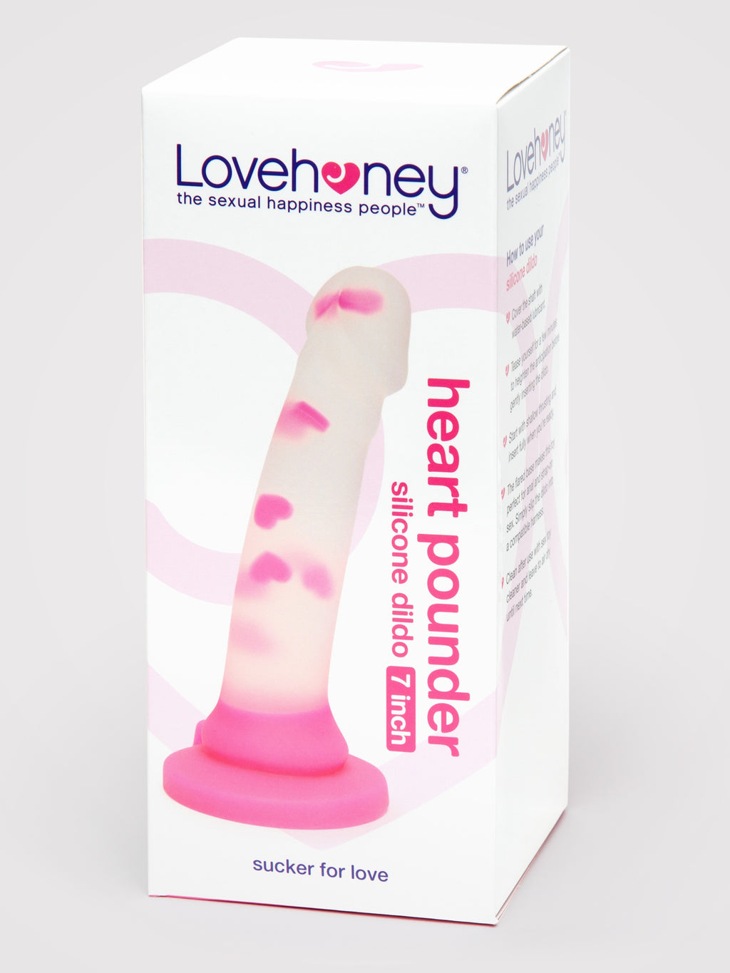 Lovehoney Heart Pounder Silicone Dildo 7 Inch, Pink