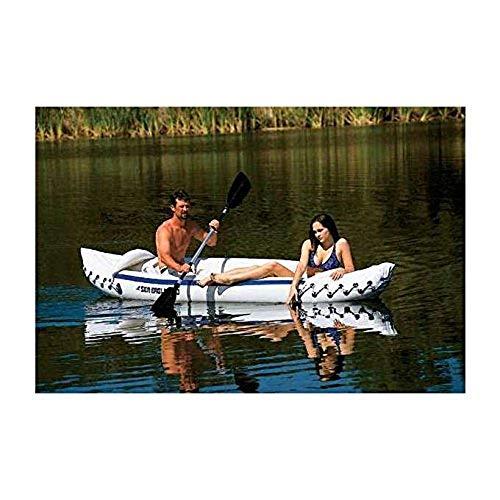 Sea Eagle 330 Deluxe 2 Person Inflatable Sport Kayak Canoe Boat w/ Pump &amp; Oars
