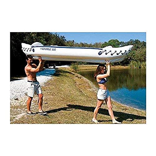 Sea Eagle 330 Deluxe 2 Person Inflatable Sport Kayak Canoe Boat w/ Pump &amp; Oars