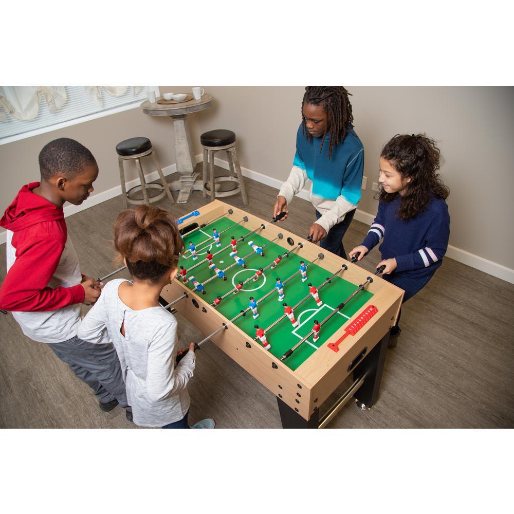 Metropolis 48 in. Foosball Table with Spring-Loaded Telescopic Safety Rods in Maple
