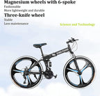 26in Folding Mountain Bikë s 21 Spëëd Biçyclë Full Suspënsion MTB Bikës