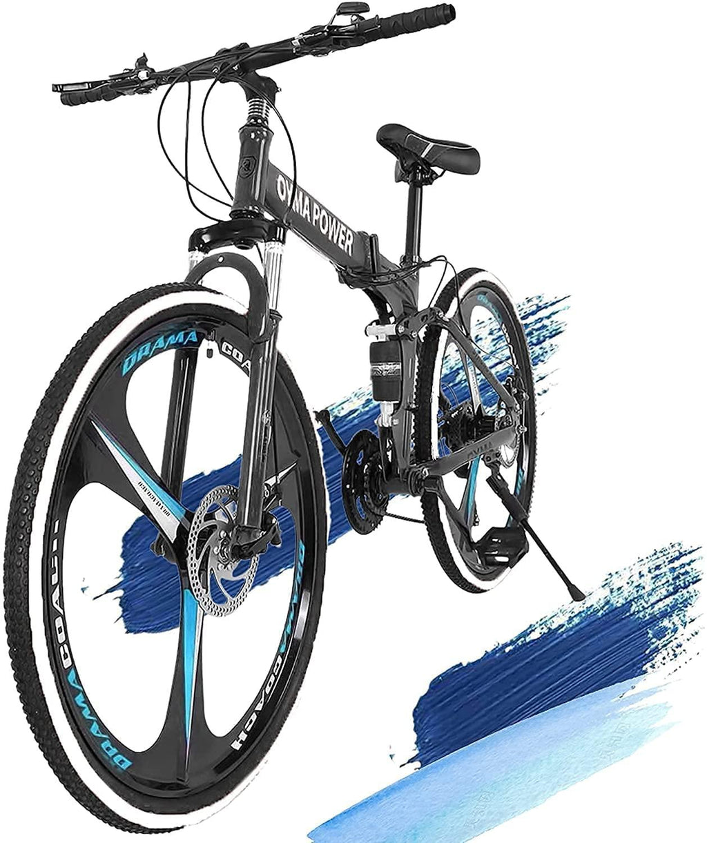 26in Folding Mountain Bikë s 21 Spëëd Biçyclë Full Suspënsion MTB Bikës