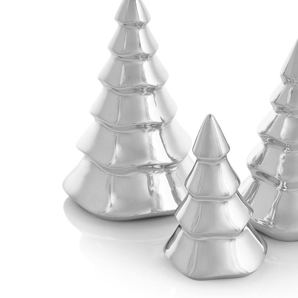 5 in. Silver Miniature Trees (Set of 3)