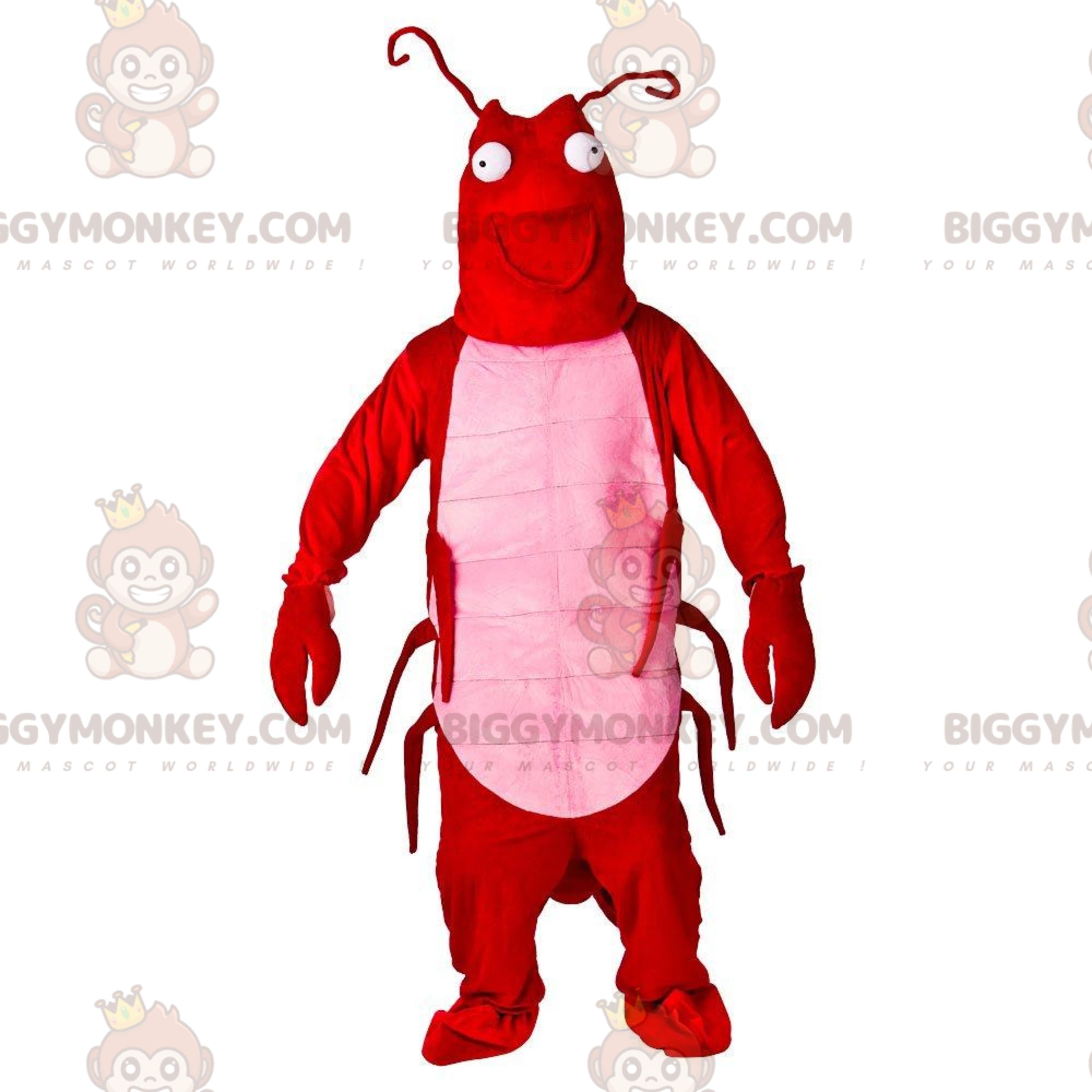 Red lobster BIGGYMONKEYmascot costume, giant crawfish costume