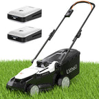 16 Inch Lawn Mower 2 x 20V Brushless Electric Mowers for Garden Yards, Lightweight Cordless Lawnmower with 6-Position Height Adjustment, 2 x 4.0Ah Battery Include