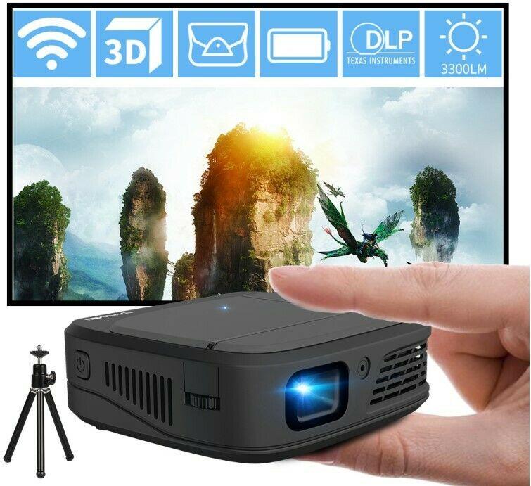 wireless portable wifi dlp projectors full hd 3d home cinema movie tv for trip
