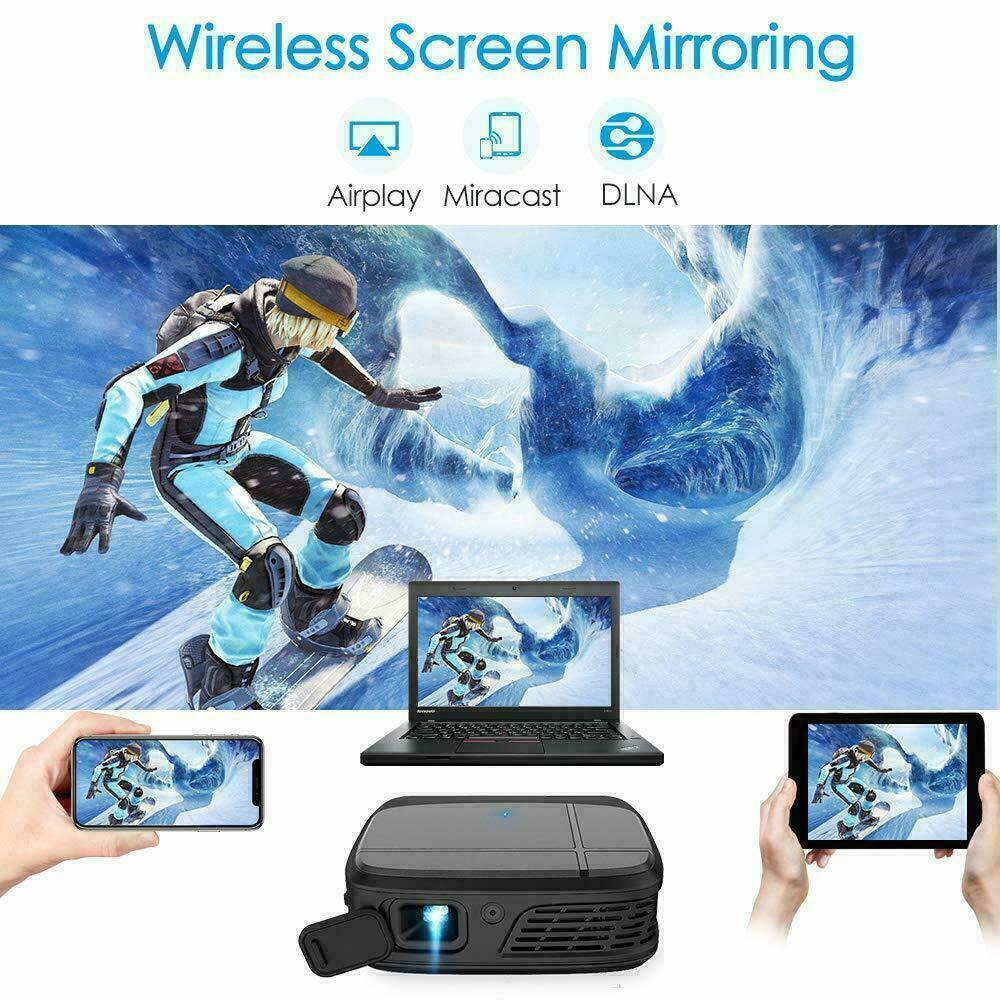 wireless portable wifi dlp projectors full hd 3d home cinema movie tv for trip
