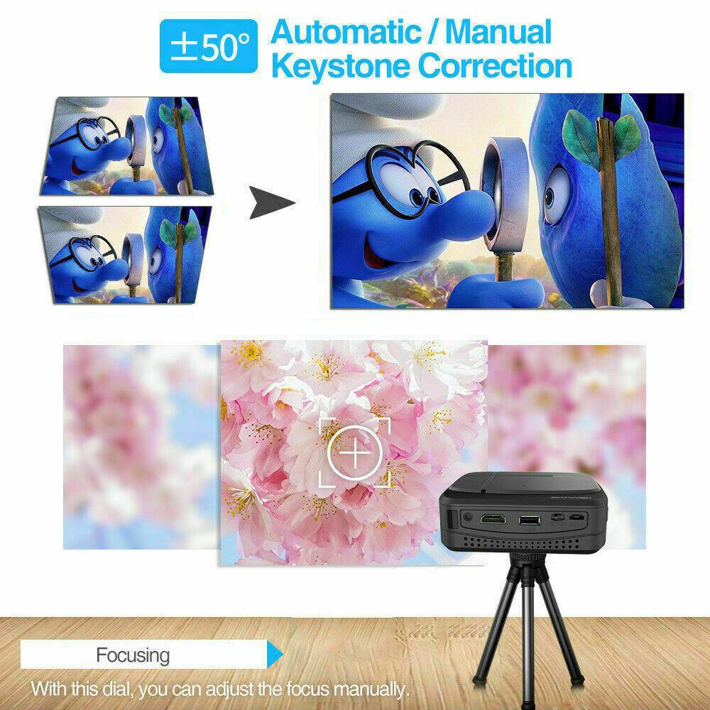 wireless portable wifi dlp projectors full hd 3d home cinema movie tv for trip