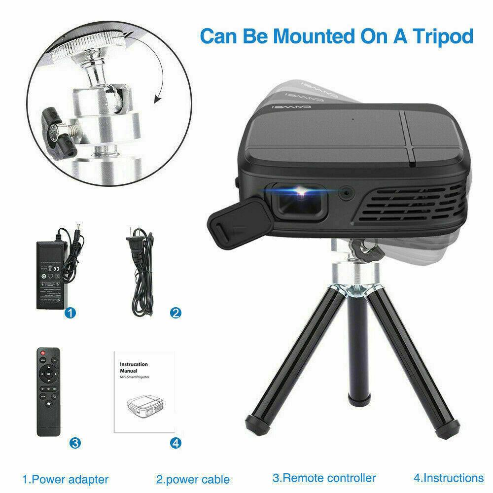 wireless portable wifi dlp projectors full hd 3d home cinema movie tv for trip