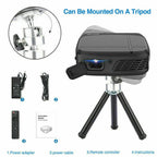 wireless portable wifi dlp projectors full hd 3d home cinema movie tv for trip