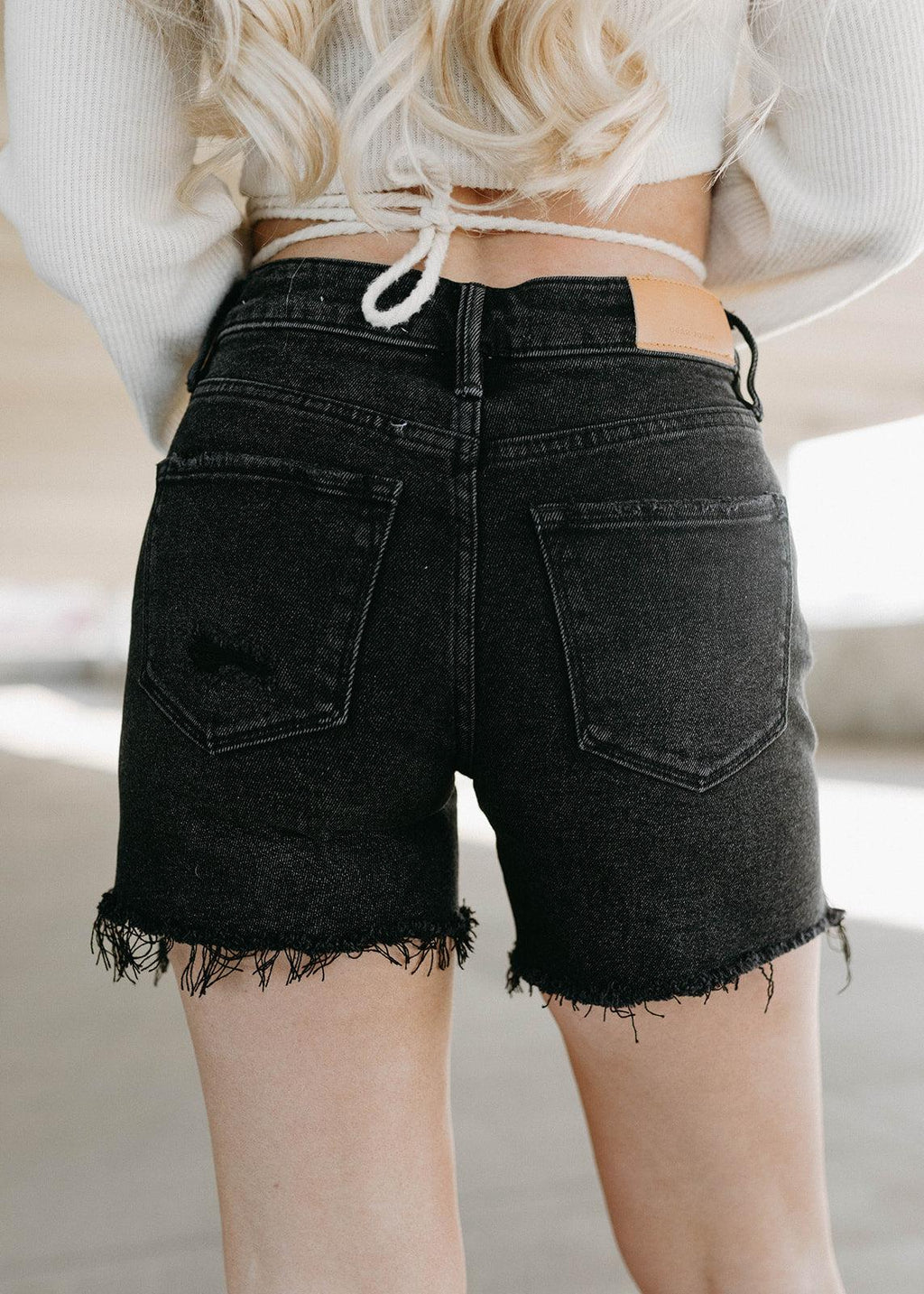 julian east coast black denim shorts