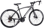 Adult Road Bikes Bicycles,26 Inch 700c Full Suspension 's Derailleur, 21 Changing Speed,Easy Climbing Performance,for Men Women Teens Adults