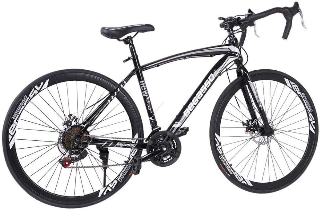 Adult Road Bikes Bicycles,26 Inch 700c Full Suspension 's Derailleur, 21 Changing Speed,Easy Climbing Performance,for Men Women Teens Adults