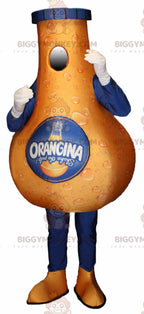 Giant Orangina Bottle BIGGYMONKEYMascot Costume. BIGGYMONKEYOrangina Mascot Costume