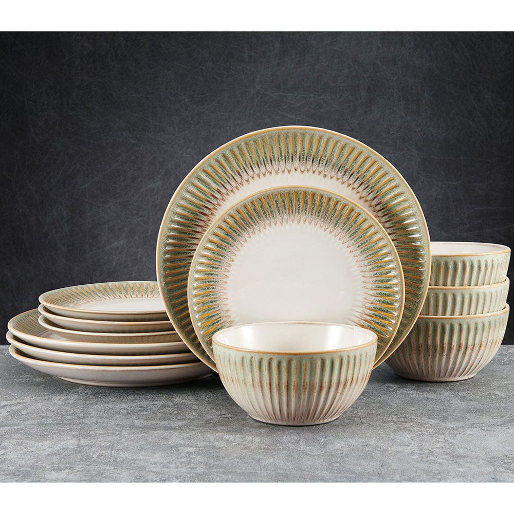 Hensley Green 12 Piece Dinnerware Set, Service for 4