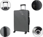 PC Luggage Suitcase Carry on Luggage Sets with 4 Spinner Wheels Tourister Hard Luggage Set (Grey)