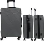 PC Luggage Suitcase Carry on Luggage Sets with 4 Spinner Wheels Tourister Hard Luggage Set (Grey)