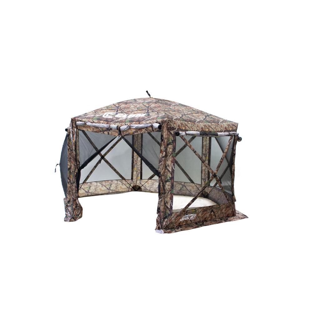 -Set Pavilion 6 Side DLX Camo/Black Mesh