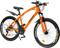 Outroad 26 Inches Mountain Bike for Men/Women, 21 Speeds Trek Bike, 26 in Wheels, Full Suspension Adult Bicycle Spring Fork Anti-Slip Bikes, Orange