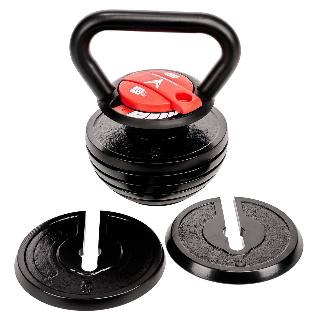 Victor Fitness VFAKB40 - 10 lb - 40 lb Adjustable Kettlebell