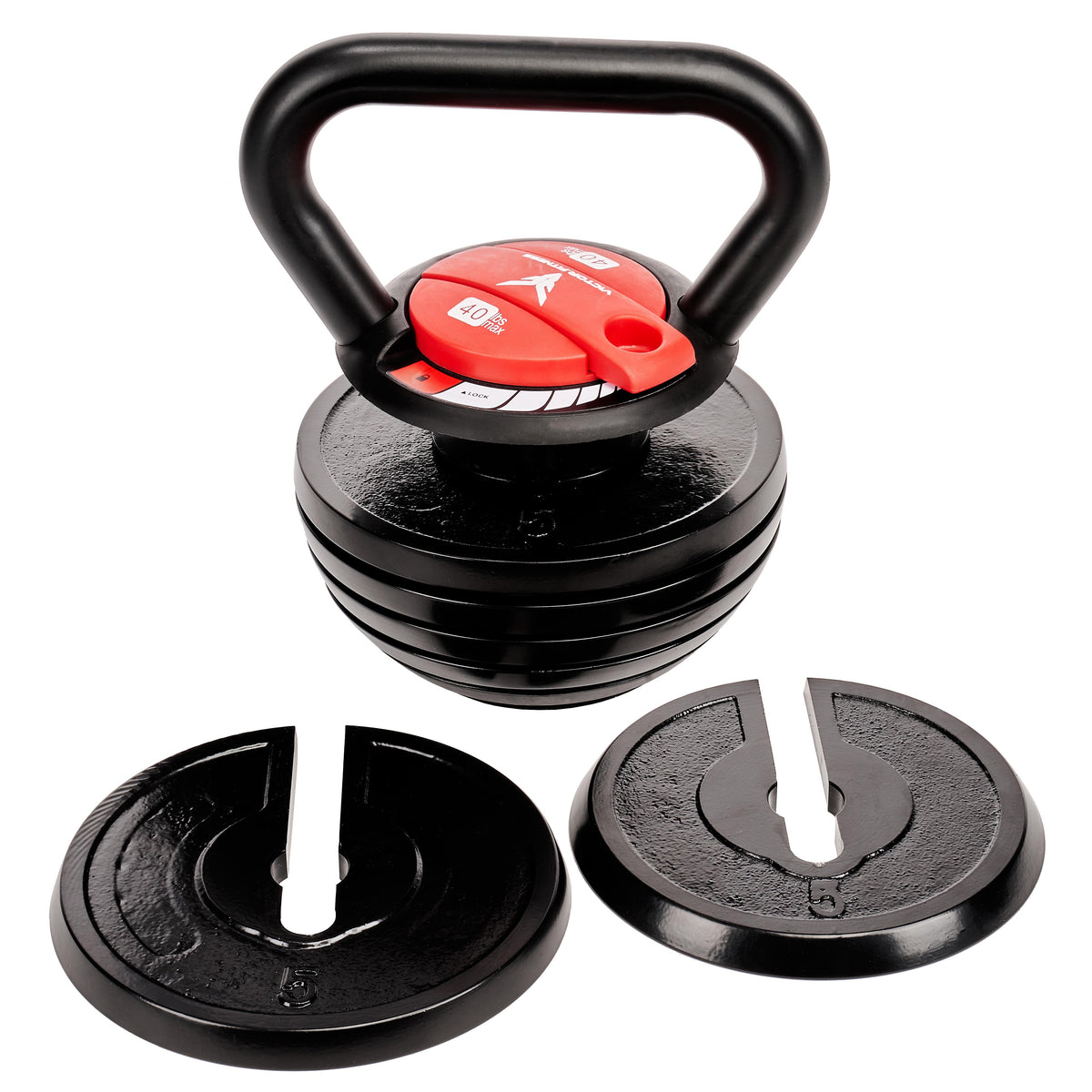 Victor Fitness VFAKB40 - 10 lb - 40 lb Adjustable Kettlebell