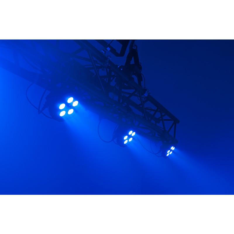(4) American DJ ADJ MEGA HEX PAR Can RGBWA+UV Slim LED Wash Lights+LED Fogger