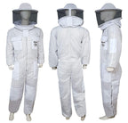 brutul bee 3 layer beekeeping ultralight ventilated suit with round veil (white, m)