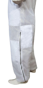 brutul bee 3 layer beekeeping ultralight ventilated suit with round veil (white, m)