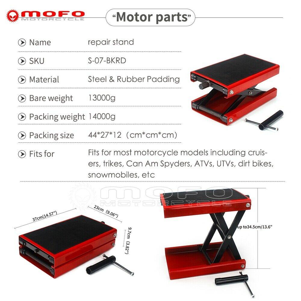 Scissor Repair Jack Crank Lift Stand Universal For Motorcycle Dirt Bike ATV UTV