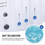 co-z 4-6 person 7' blow up hot tub w 130 air jets heater cover electric pump portable pool gray