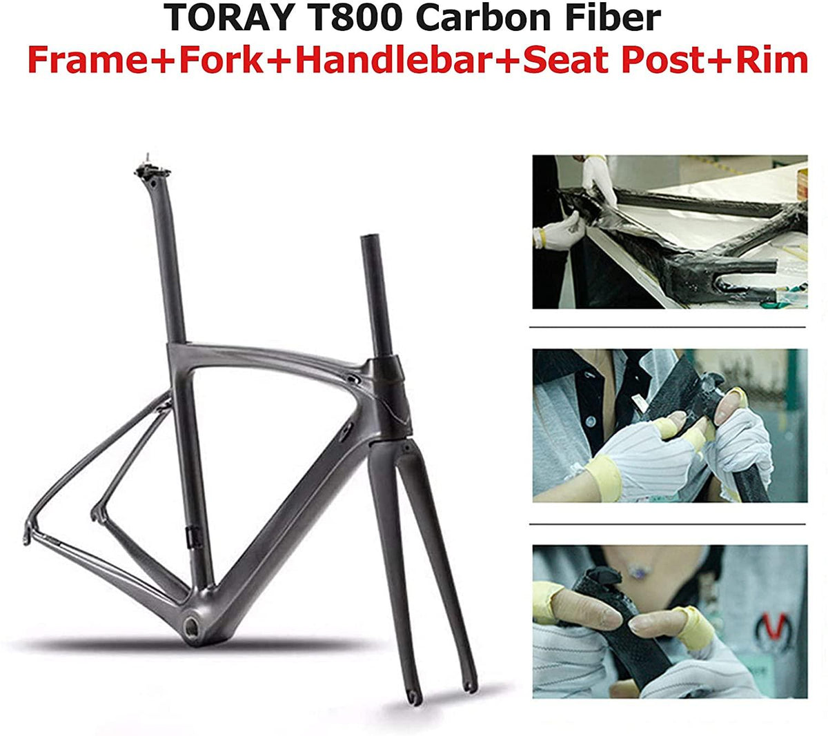 Carbon Road Bike, SAVA HERD6.0 T800 Carbon Fiber 700C Road Bicycle with 105 22 Speed Groupset Ultra-Light Carbon Wheelset Seatpost Fork Bicycle