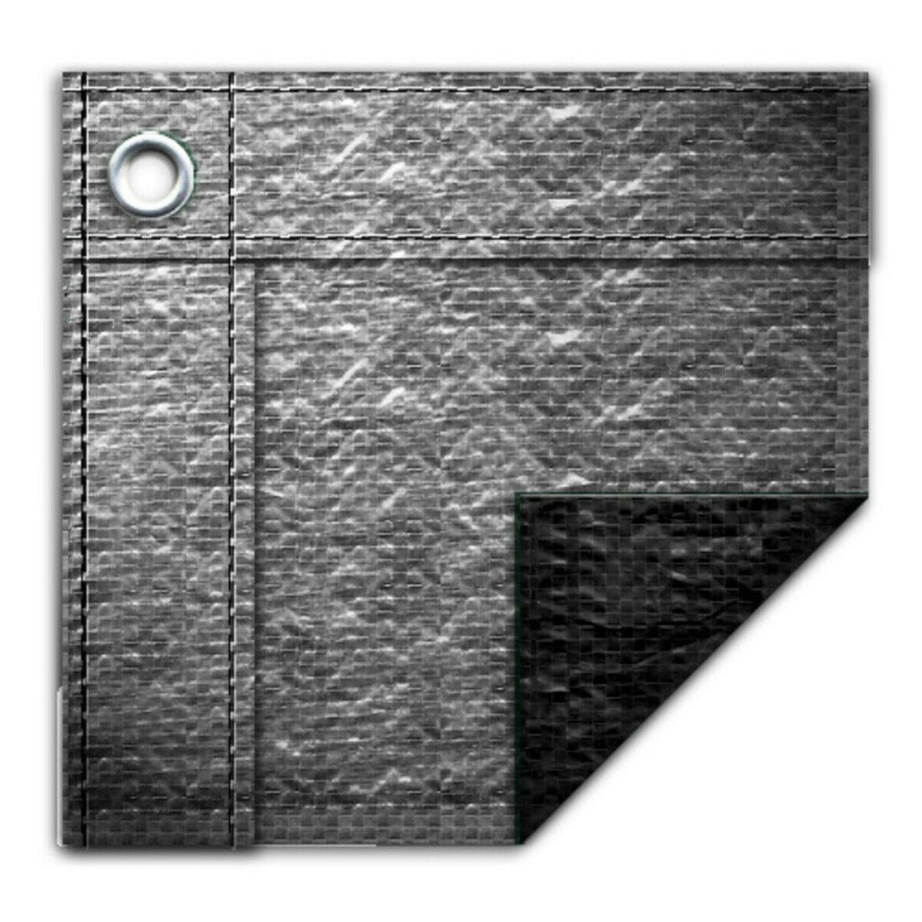 30' x 50' rectangle in-ground swimming pool winter cover 10 year - silver