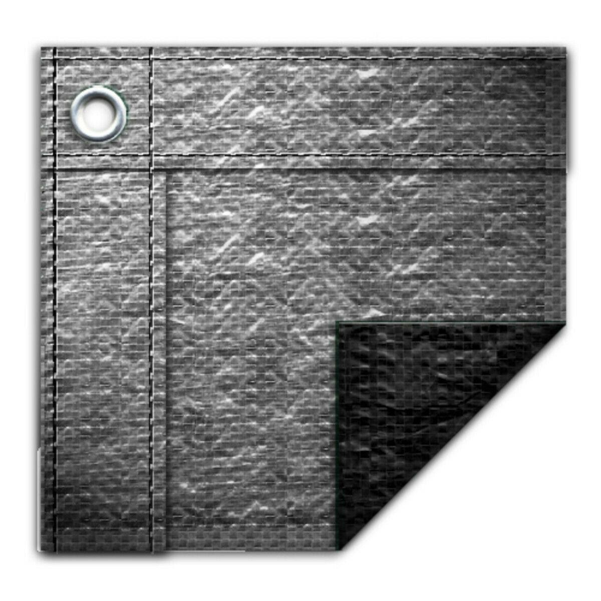 30' x 50' rectangle in-ground swimming pool winter cover 10 year - silver