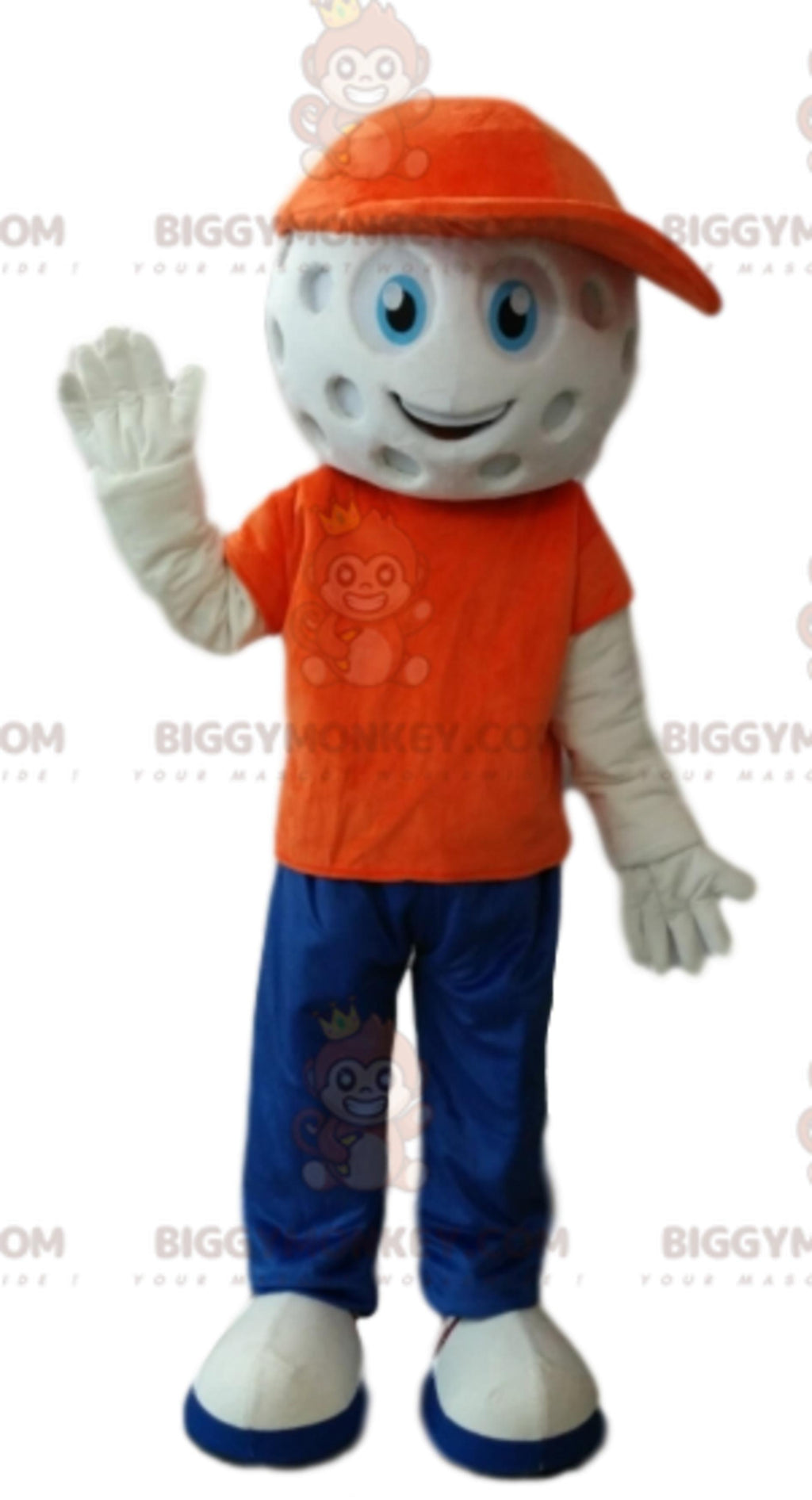 BIGGYMONKEYCharacter Mascot Costume with Golf Ball Head
