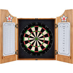 VAF 21 in. Hollywood Rangers Wood Dart Board Cabinet Set