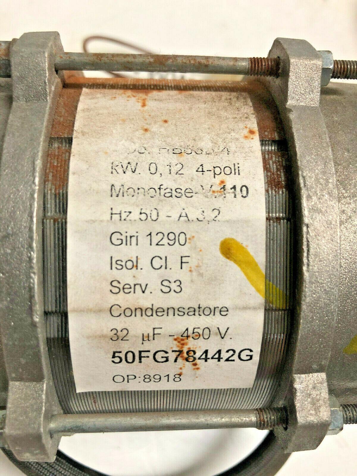 Monofase Coats Wheel r 1175 85008927 Motor V110 HZ 50 Giri 1290 P420