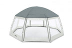 19ft 8" round multi-use pool dome fits spas and pools up to 16 ft outdoor cover